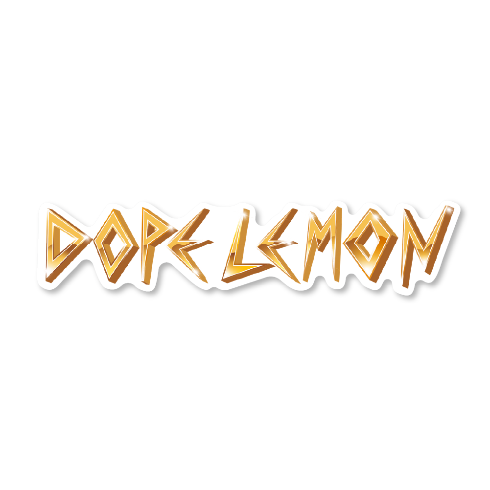 Dope Lemon / Gold Logo Sticker