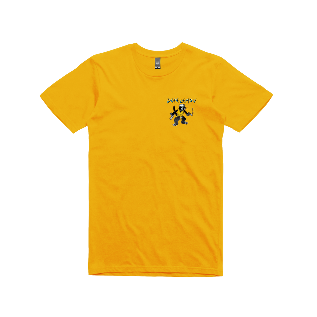 Gun Cat / Gold T-shirt